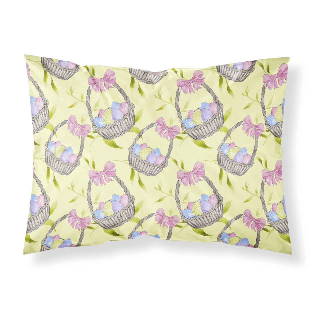 Easter Basket & Eggs Fabric Standard Pillowcase
