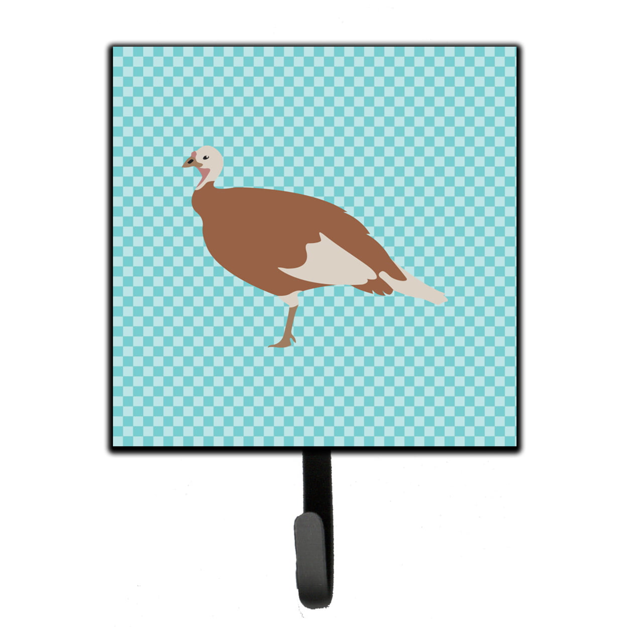 Jersey Buff Turkey Hen Blue Check Leash or Key Holder