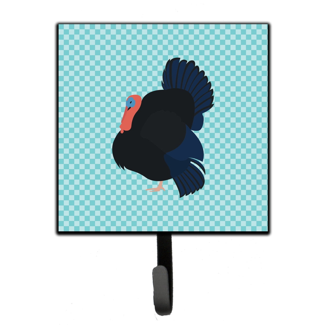 Norfolk Black Turkey Blue Check Leash or Key Holder
