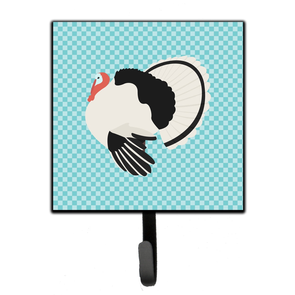 Royal Palm Turkey Blue Check Leash or Key Holder