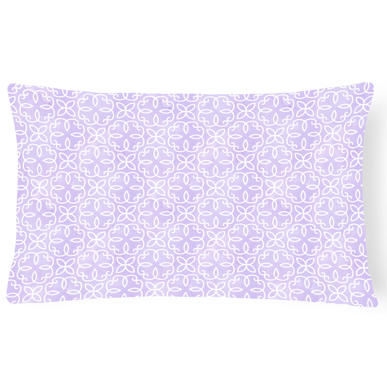 Gemoetric Circles on Purple Watercolor Canvas Fabric Decorative Pillow - 12 x 16 in.