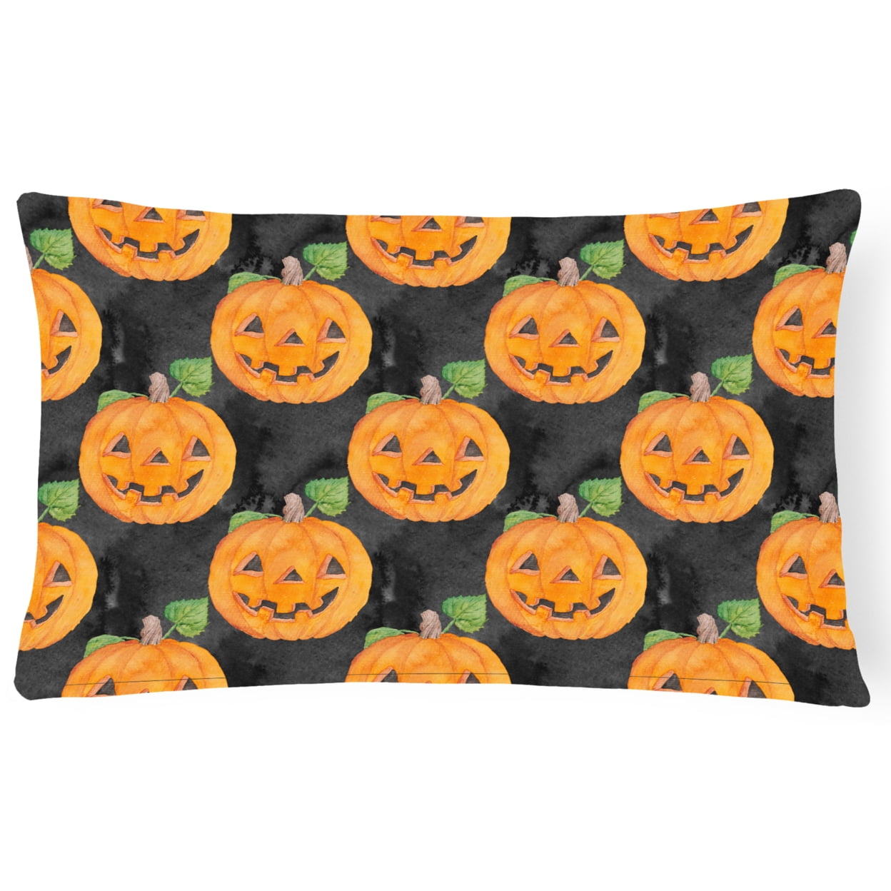 BB7524PW1216 Watecolor Halloween Jack-O-Lantern Canvas Fabric Decorative Pillow, 12 x 16 in.