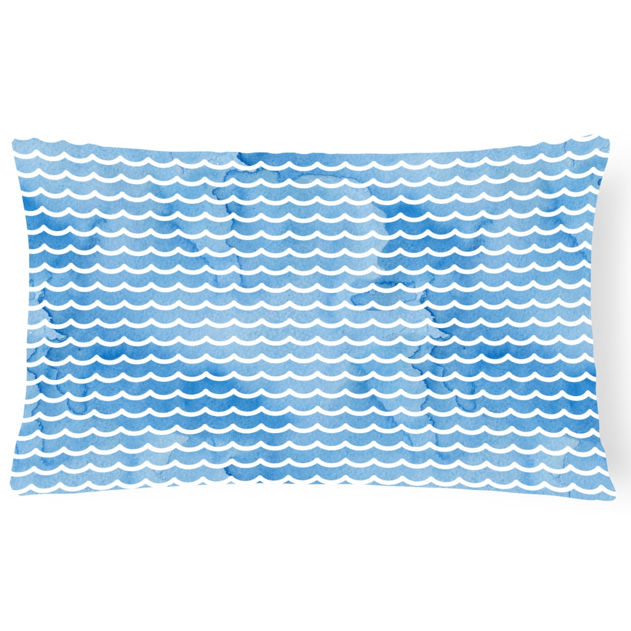 Beach Watercolor Waves Canvas Fabric Decorative Pillow
