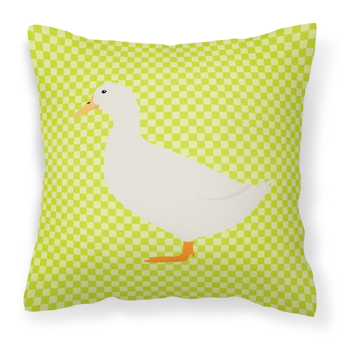 American Pekin Duck Green Fabric Decorative Pillow - 14 x 14 in.