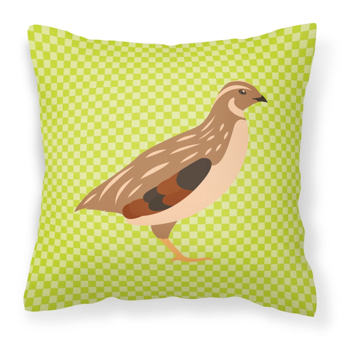 Picture of Carolines Treasures BB7781PW1414 Golden Phoenix Quail Green Fabric Decorative Pillow, 14 x 14 in.
