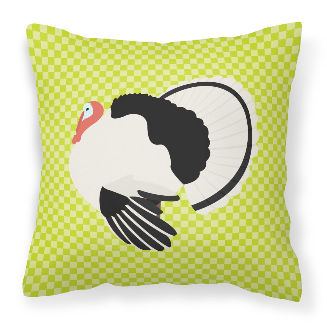Royal Palm Turkey Green Fabric Decorative Pillow - 14 x 14 in.