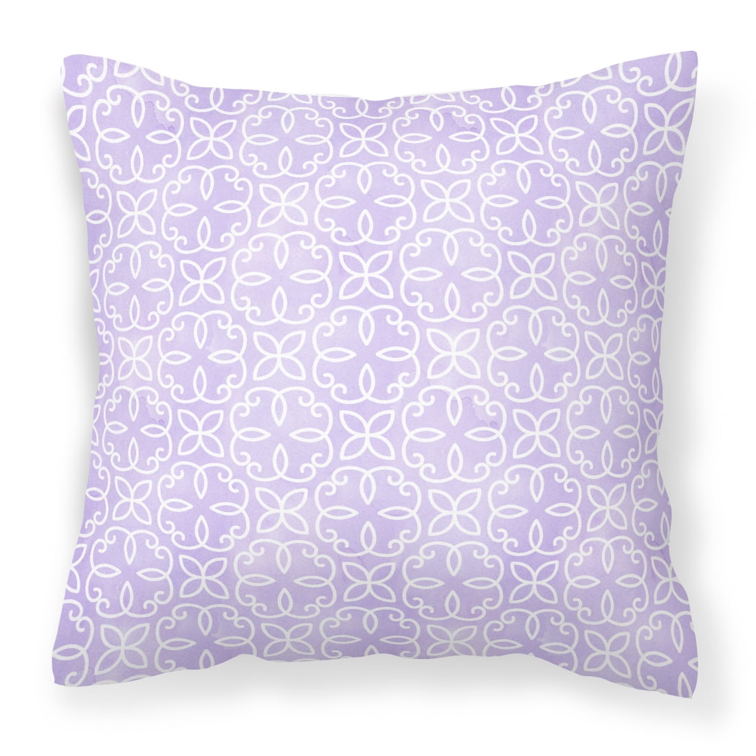 Gemoetric Circles on Purple Watercolor Fabric Decorative Pillow - 14 x 14 in.