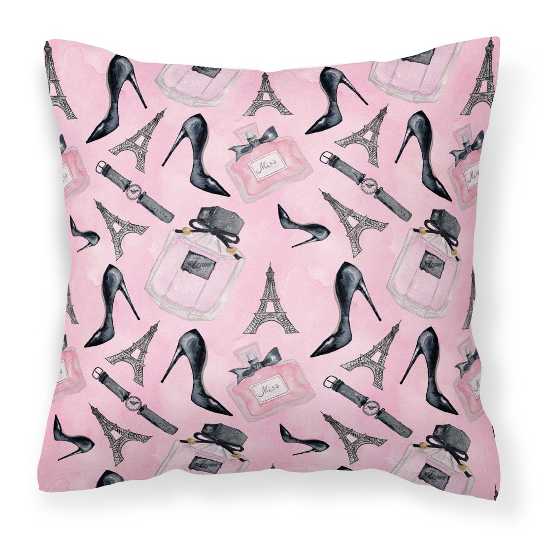 Picture of Carolines Treasures BB7508PW1414 Watercolor Fashion Diva Shoes & Accessories Fabric Decorative Pillow, 14 x 14 in.