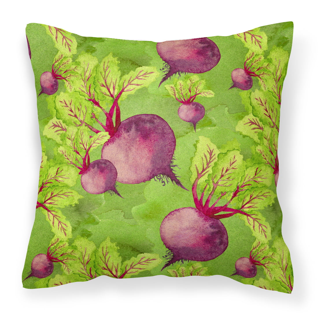 Watercolor Raddishes Fabric Decorative Pillow 14 x 14 in.