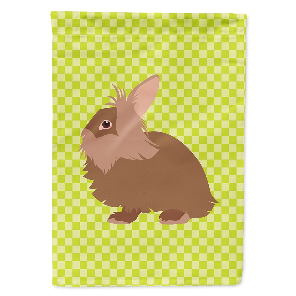 BB7786CHF Lionhead Rabbit Green Flag Canvas House