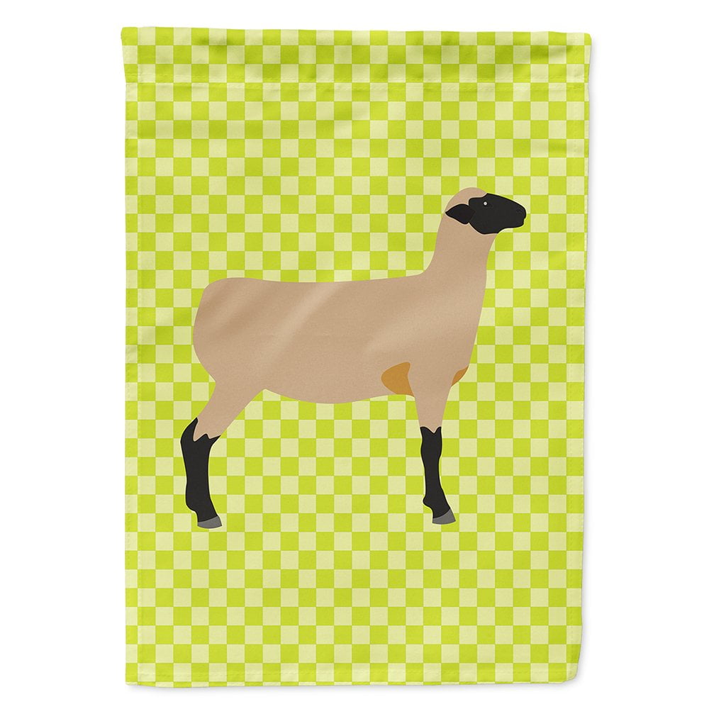 Hampshire Down Sheep Green Flag Canvas House