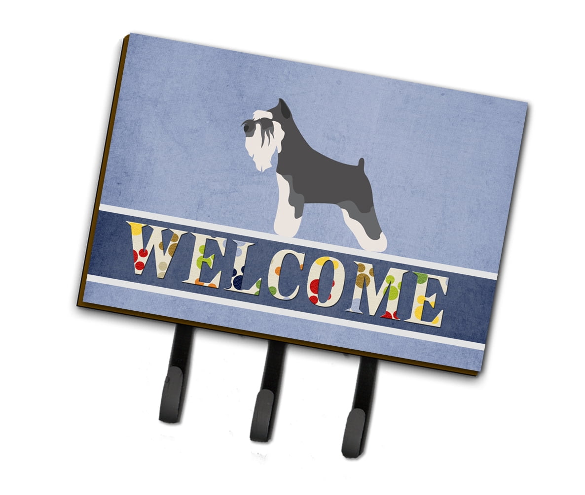 BB8298TH68 Miniature Schnauzer Welcome Leash or Key Holder