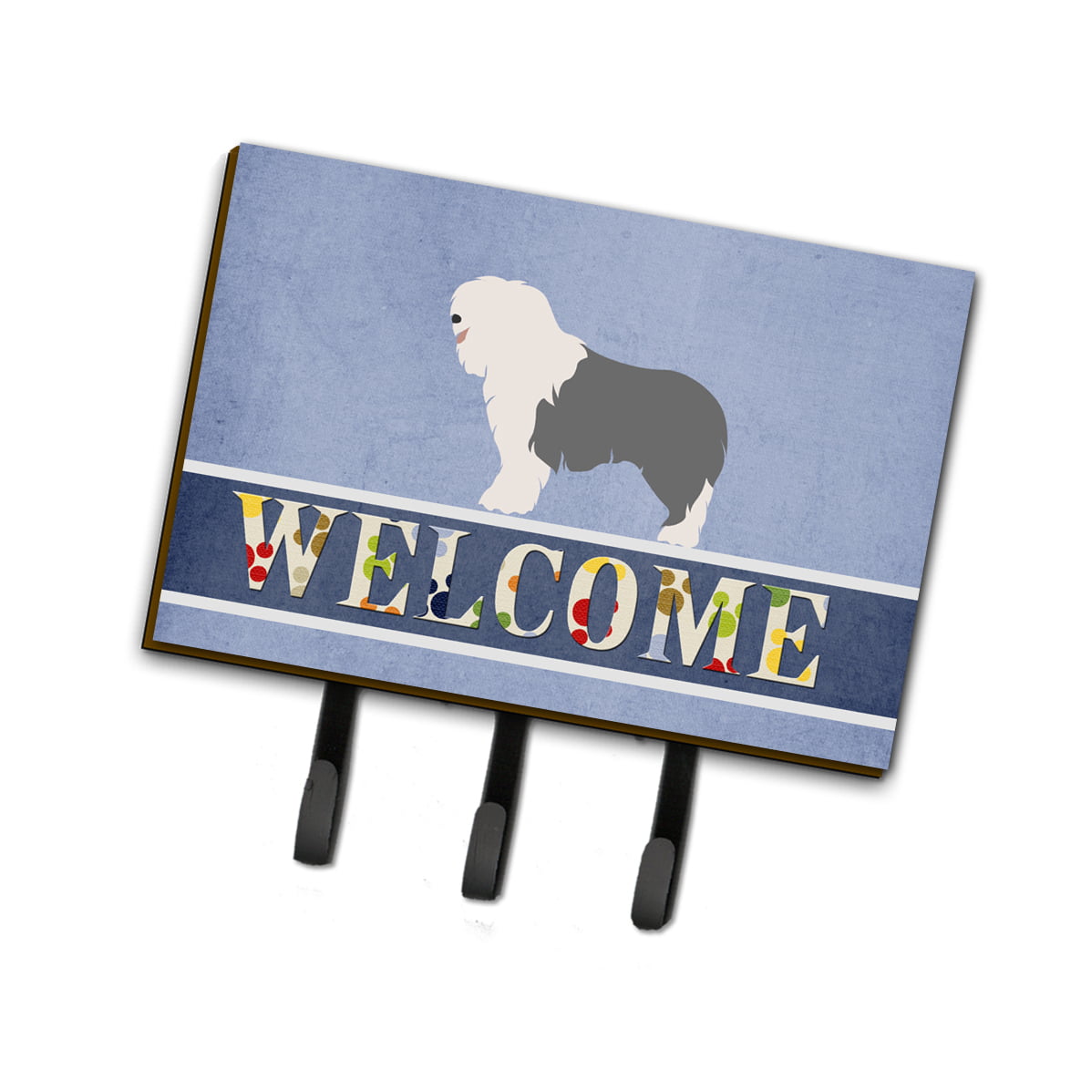 BB8304TH68 Old English Sheepdog Welcome Leash or Key Holder
