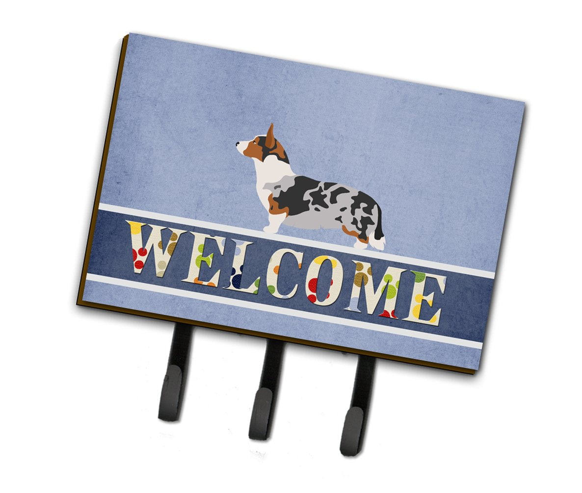 BB8313TH68 Welsh Corgi Cardigan Welcome Leash or Key Holder