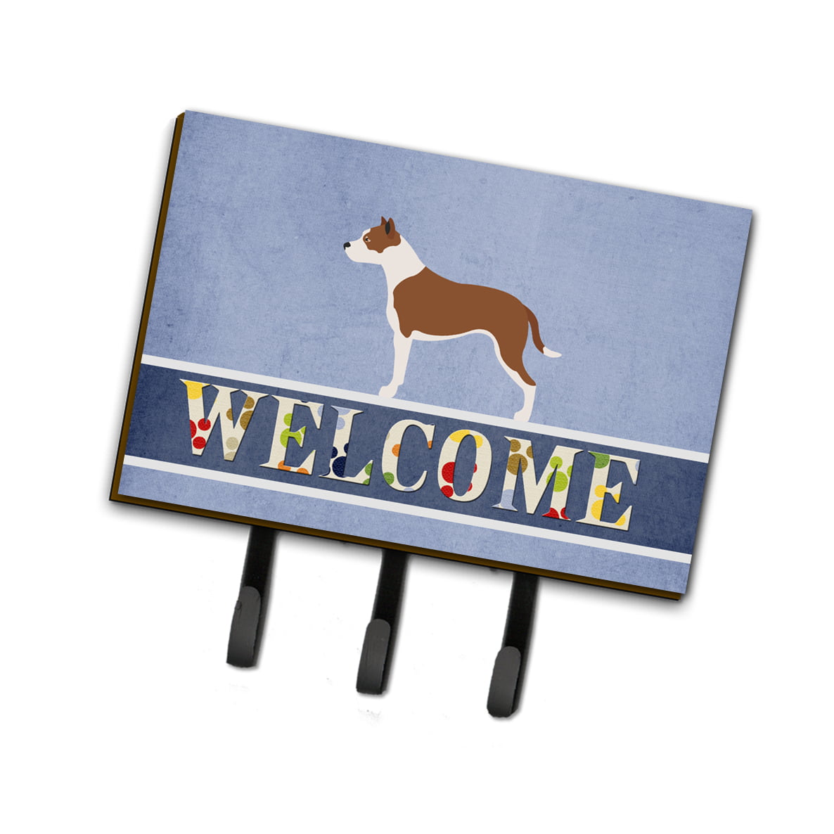 BB8325TH68 Pit Bull Terrier Welcome Leash or Key Holder