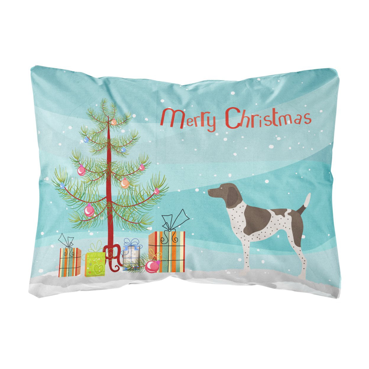 BB8445PW1216 German Shorthaired Pointer Christmas Canvas Fabric Decorative Pillow