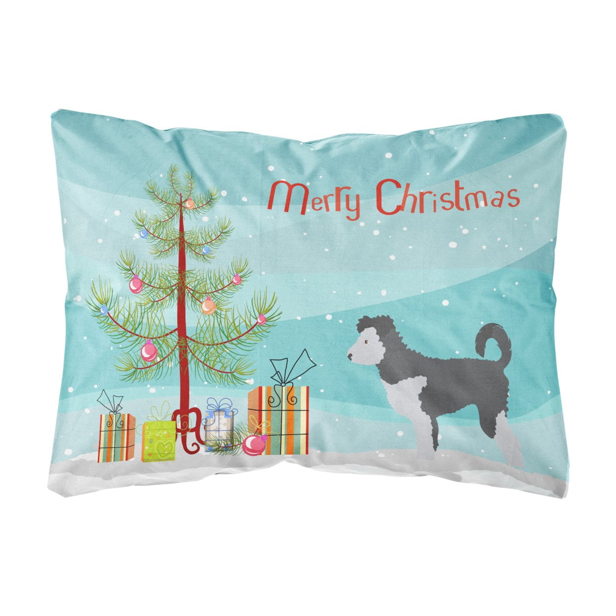 Pumi Christmas Canvas Fabric Decorative Pillow - Multi-Colored