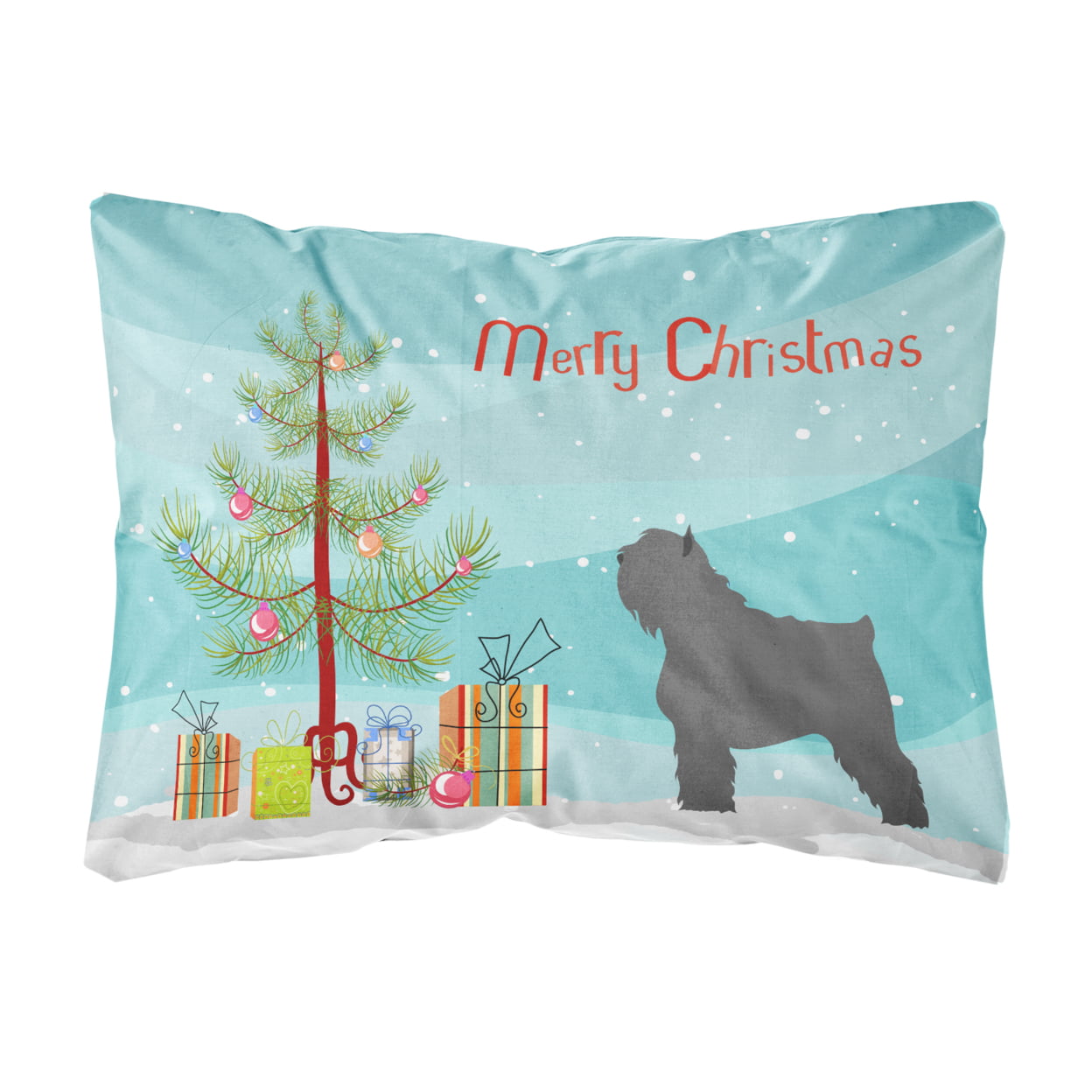 Picture of Carolines Treasures BB8464PW1216 Bouvier des Flandres Christmas Canvas Fabric Decorative Pillow