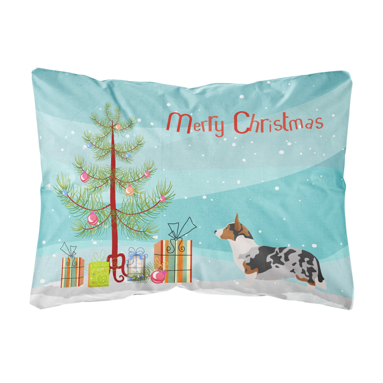 Picture of Carolines Treasures BB8475PW1216 Welsh Corgi Cardigan Christmas Canvas Fabric Decorative Pillow