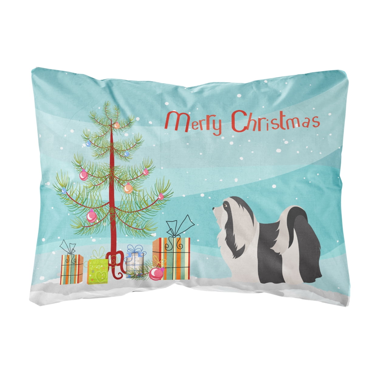 BB8476PW1216 Havanese Christmas Canvas Fabric Decorative Pillow