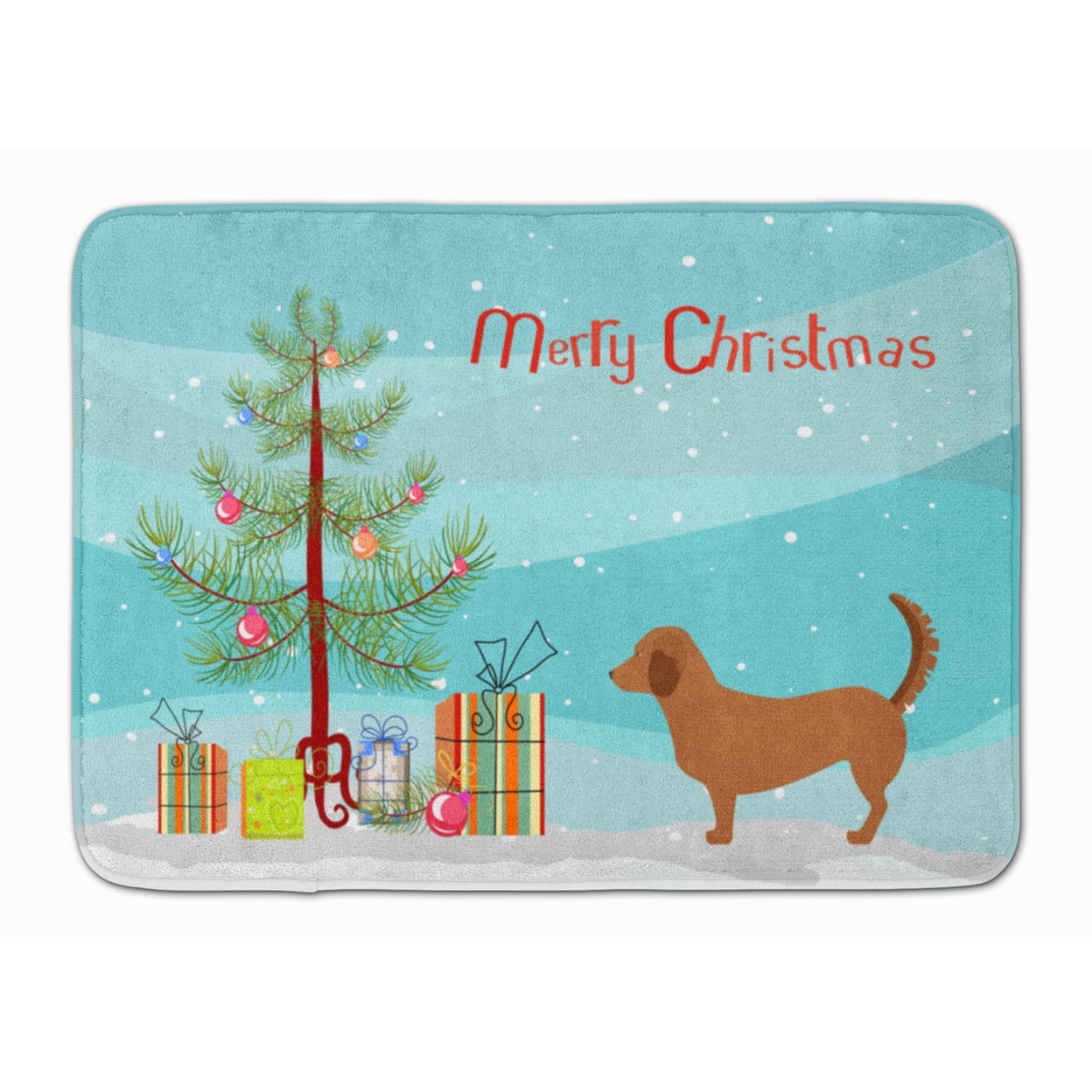 BB8432RUG Alpine Dachsbrake Christmas Machine Washable Memory Foam Mat
