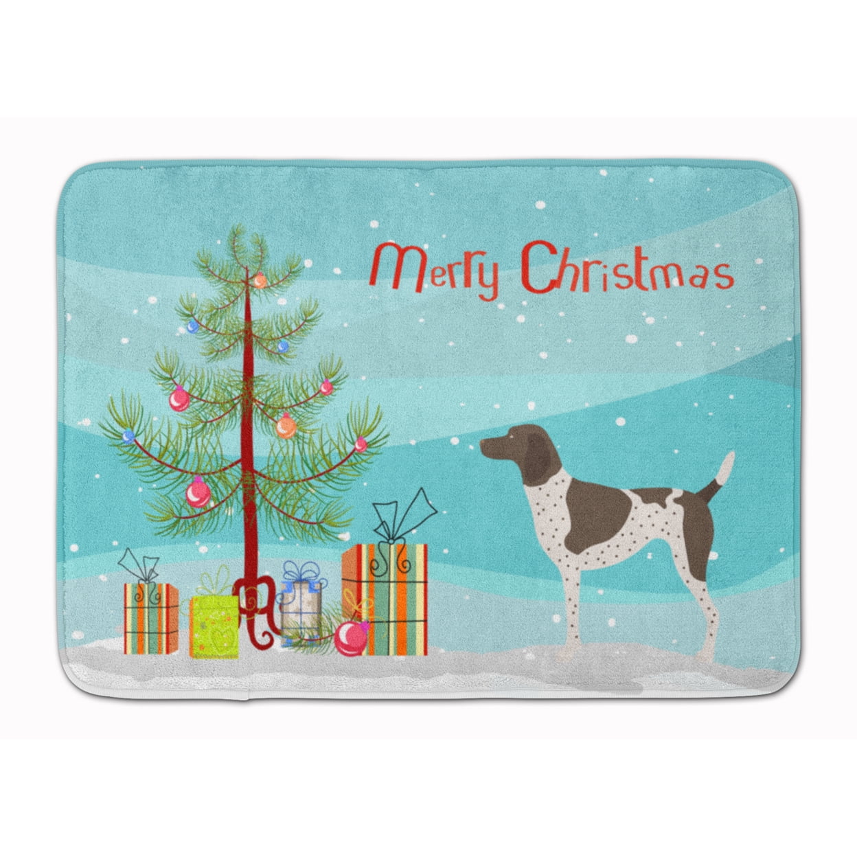 BB8445RUG German Shorthaired Pointer Christmas Machine Washable Memory Foam Mat