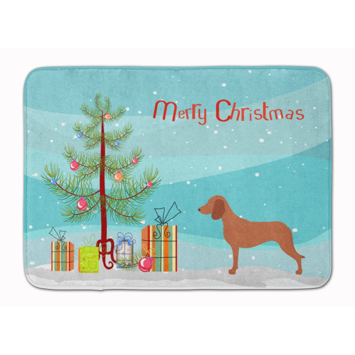 BB8447RUG Bavarian Mountian Hound Christmas Machine Washable Memory Foam Mat