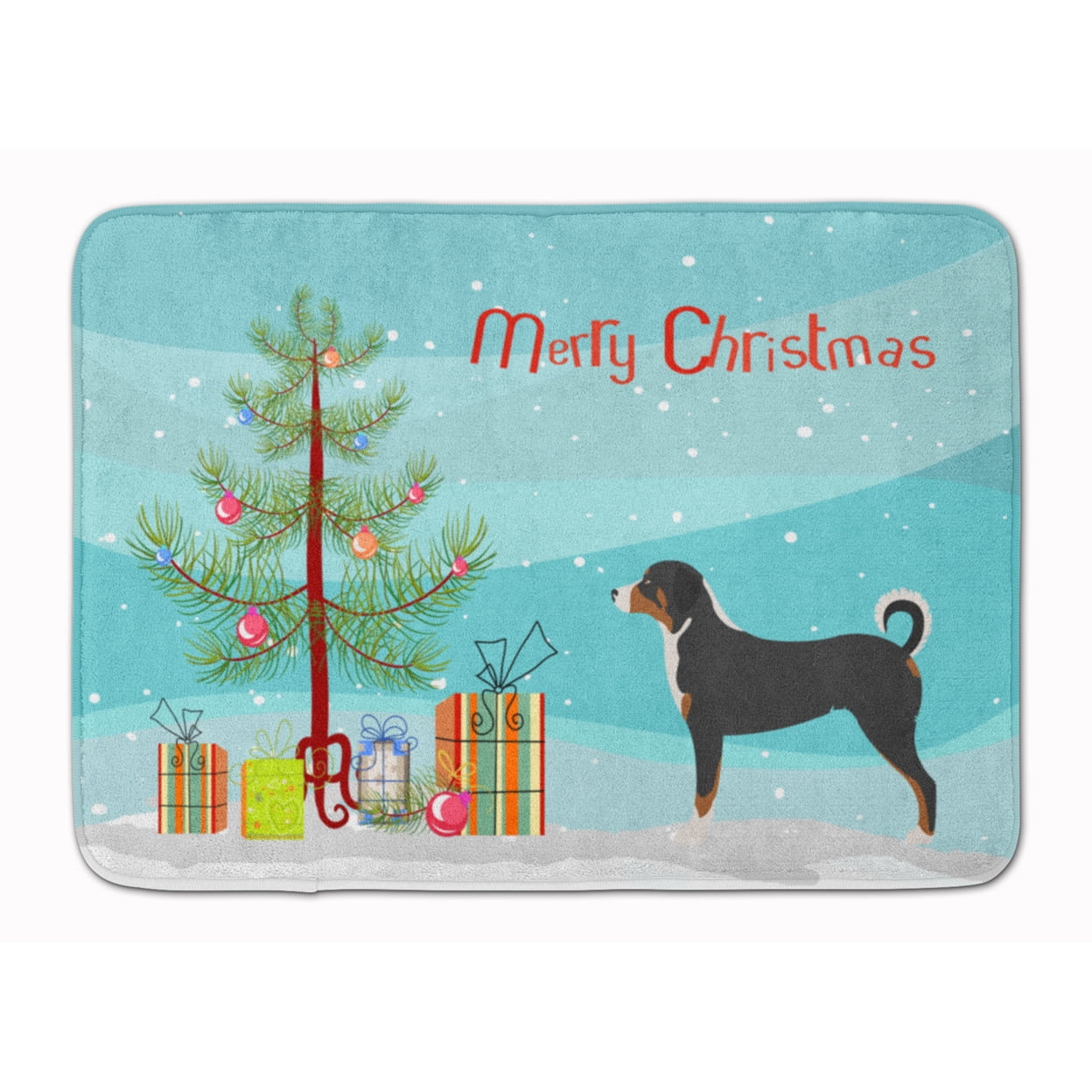 Appenzeller Sennenhund Christmas Machine Washable Memory Foam Mat