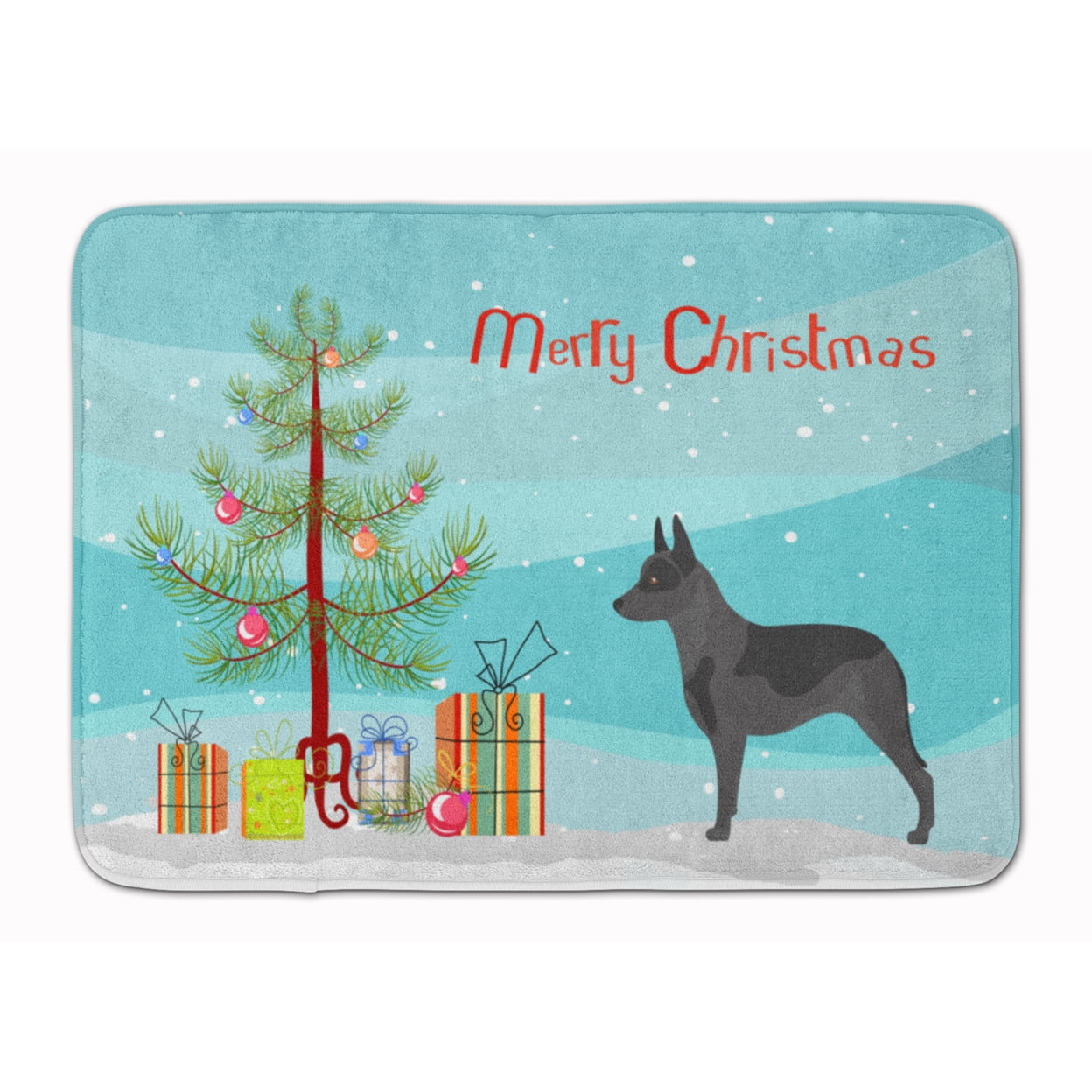 BB8451RUG Australian Cattle Dog Christmas Machine Washable Memory Foam Mat