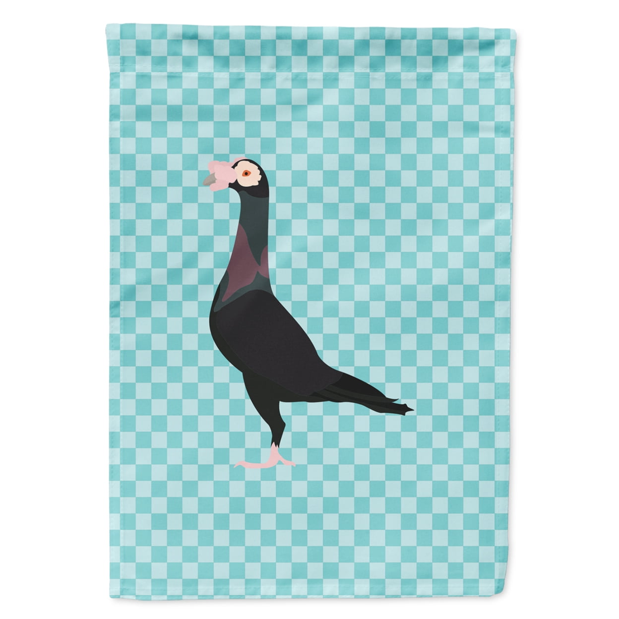English Carrier Pigeon Blue Check Garden Flag
