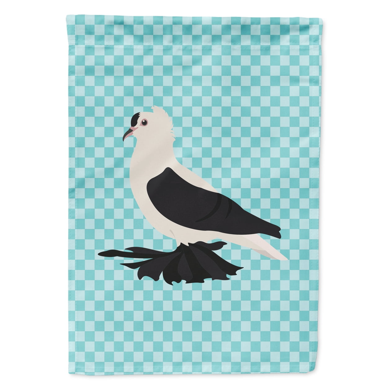 Saxon Fairy Swallow Pigeon Blue Check Garden Flag