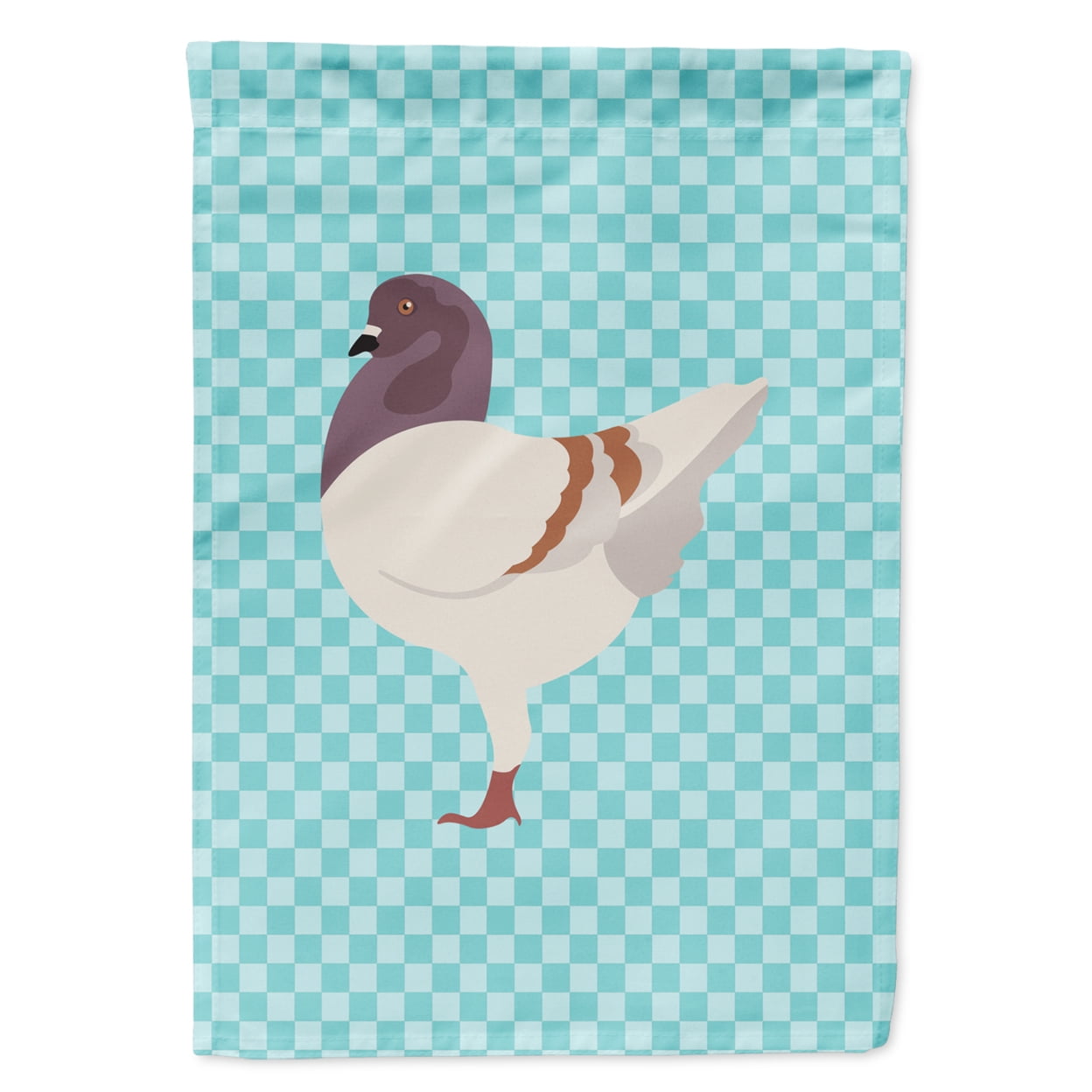 German Modena Pigeon Blue Check Garden Flag
