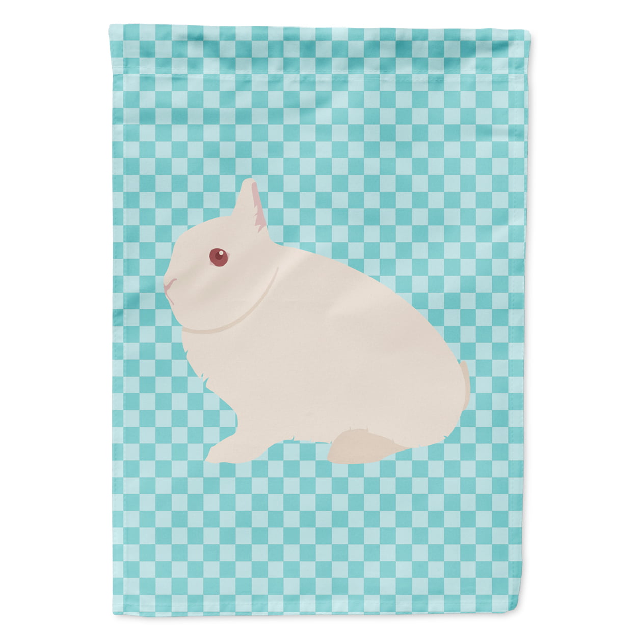 Hermelin Rabbit Blue Check Garden Flag