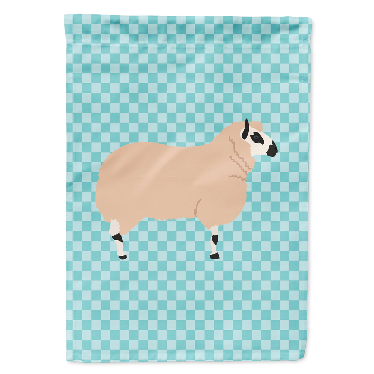 Kerry Hill Sheep Blue Check Garden Flag