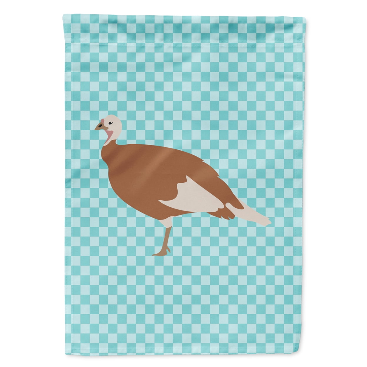 Jersey Buff Turkey Hen Blue Check Garden Flag