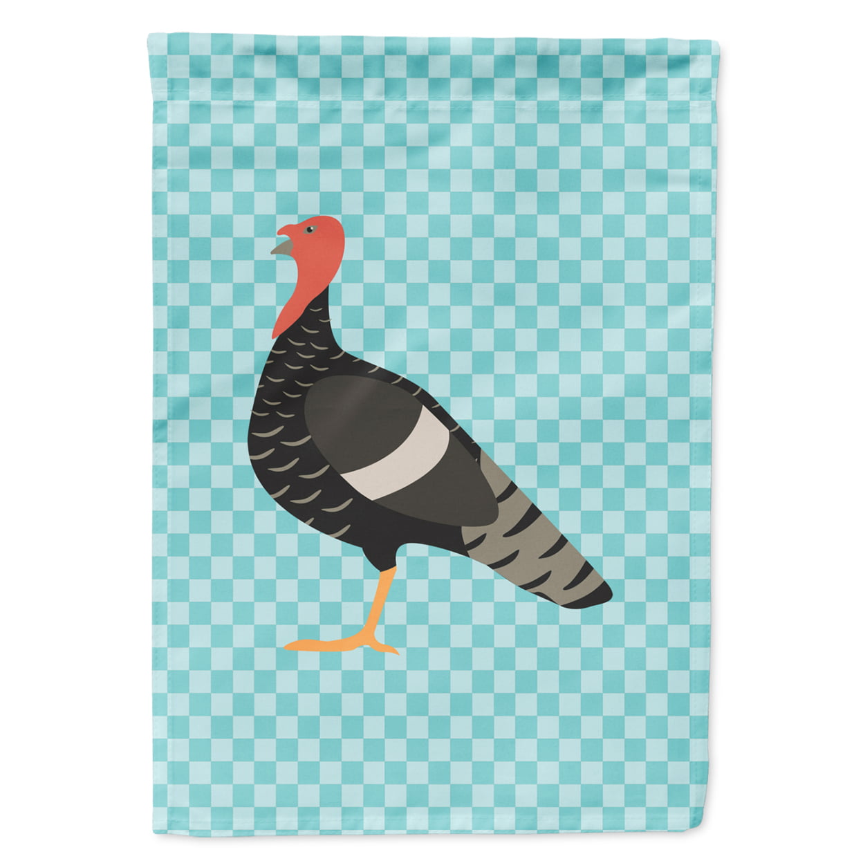 Marragansett Turkey Blue Check Garden Flag