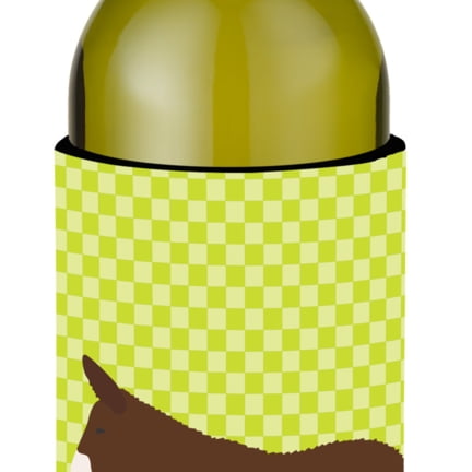 Picture of Carolines Treasures BB7678LITERK Poitou Poiteuin Donkey Green Wine Bottle Beverge Insulator Hugger