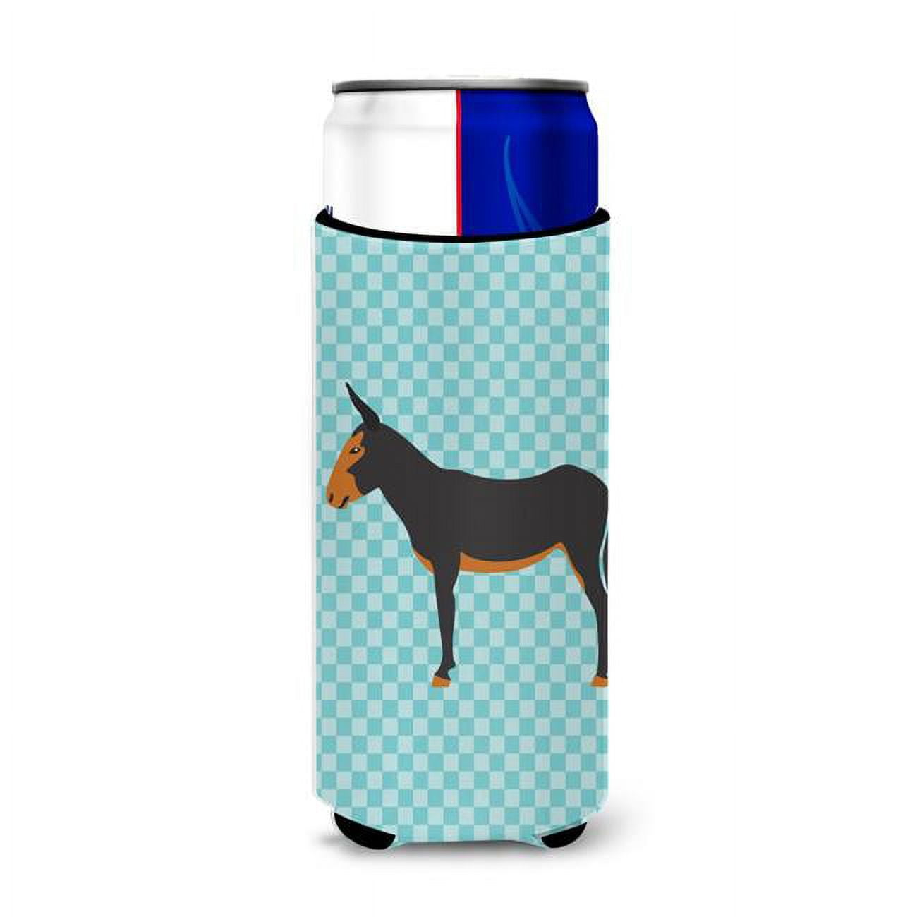Catalan Donkey Blue Check Michelob Ultra Hugger for Slim Cans