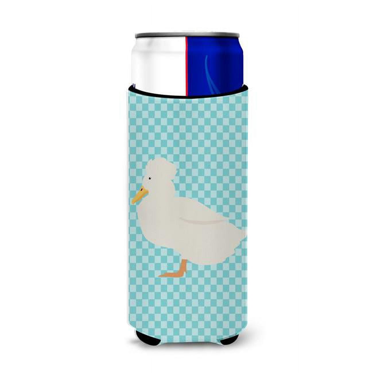 Crested Duck Blue Check Michelob Ultra Hugger for Slim Cans - Blue Check - Slim Cans