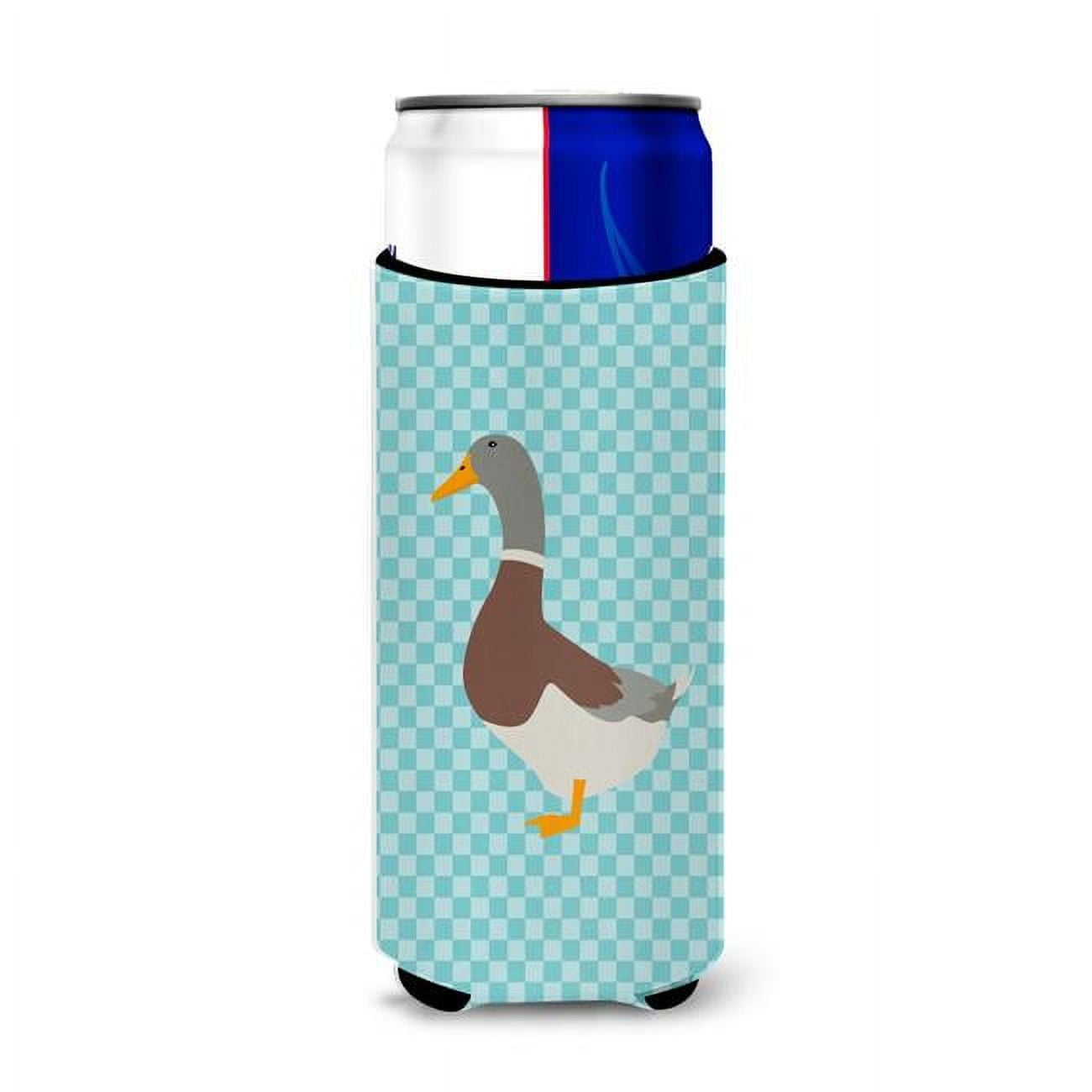 Saxony Sachsenente Duck Blue Check Michelob Ultra Hugger for Slim Cans