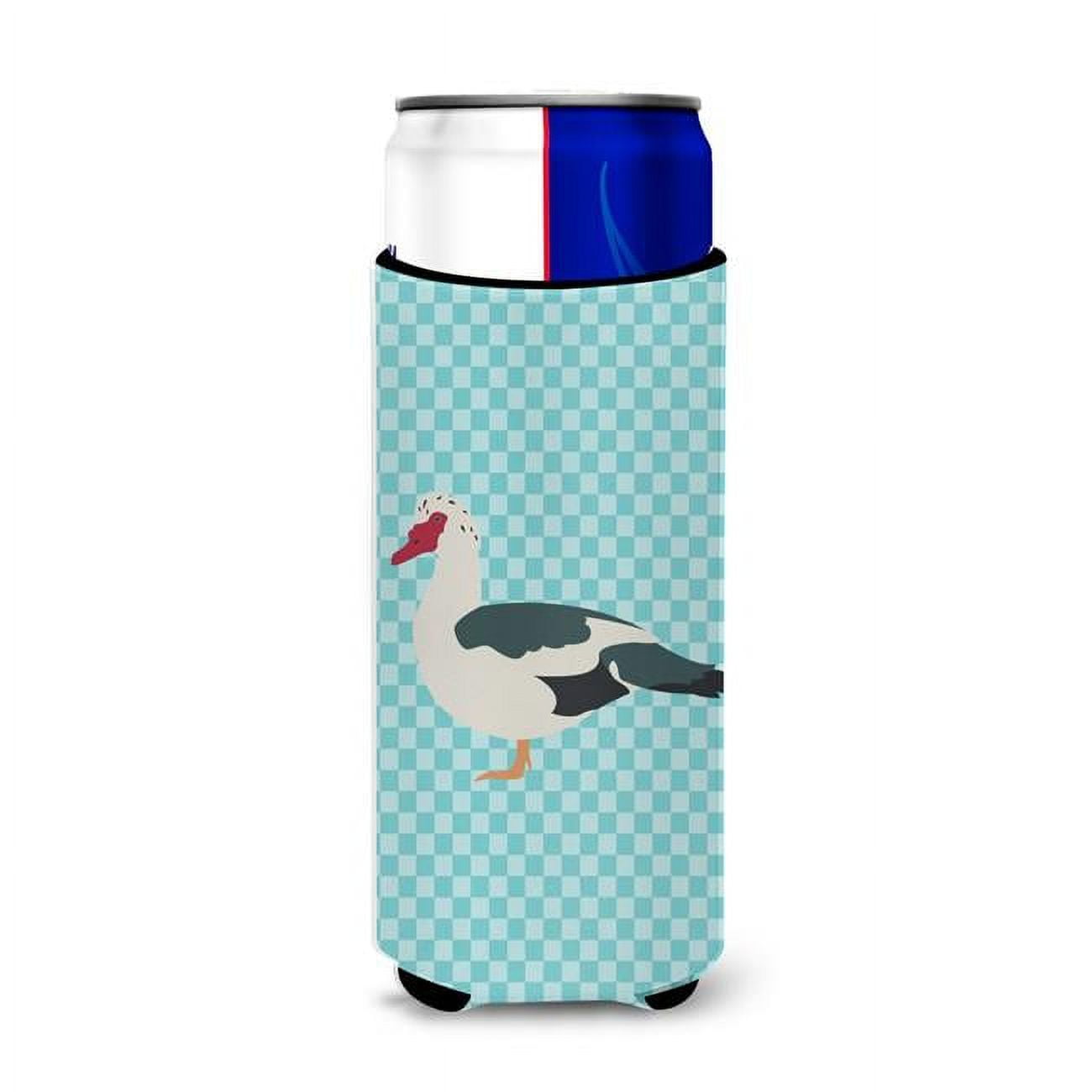 Muscovy Duck Blue Check Michelob Ultra Hugger for Slim Cans