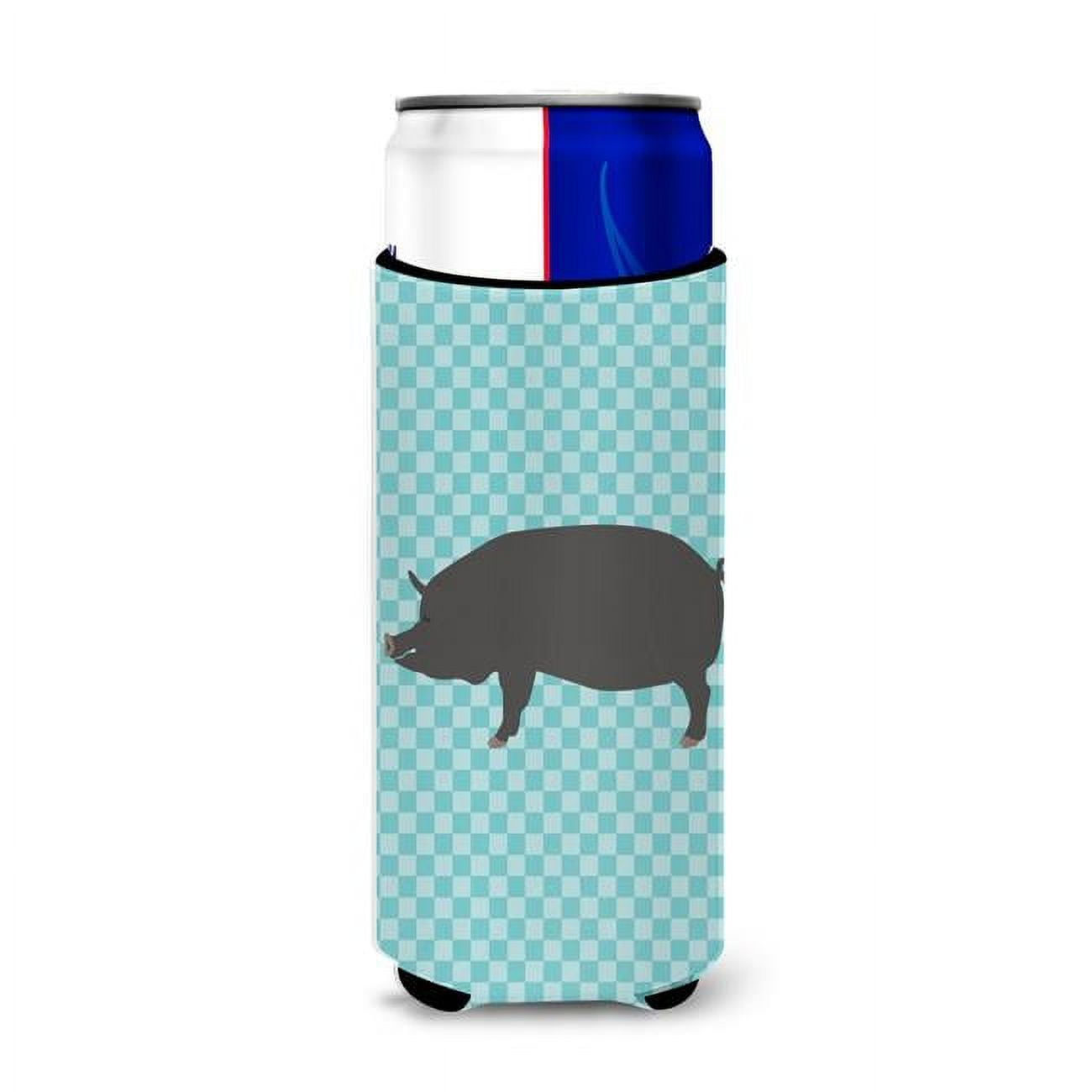 Berkshire Pig Blue Check Michelob Ultra Hugger for Slim Cans - Blue Check - Slim Cans