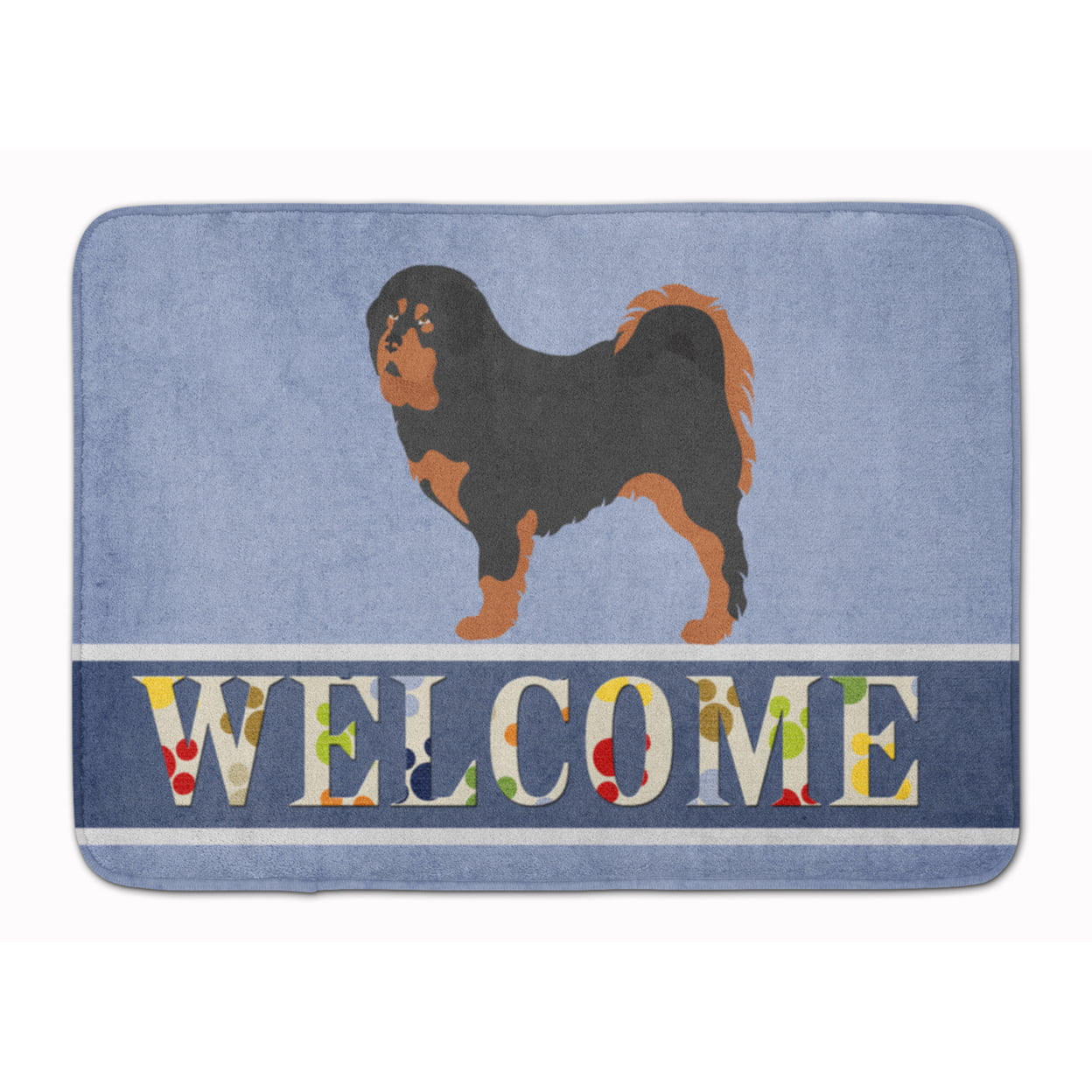 BB8326RUG Tibetan Mastiff Welcome Machine Washable Memory Foam Mat