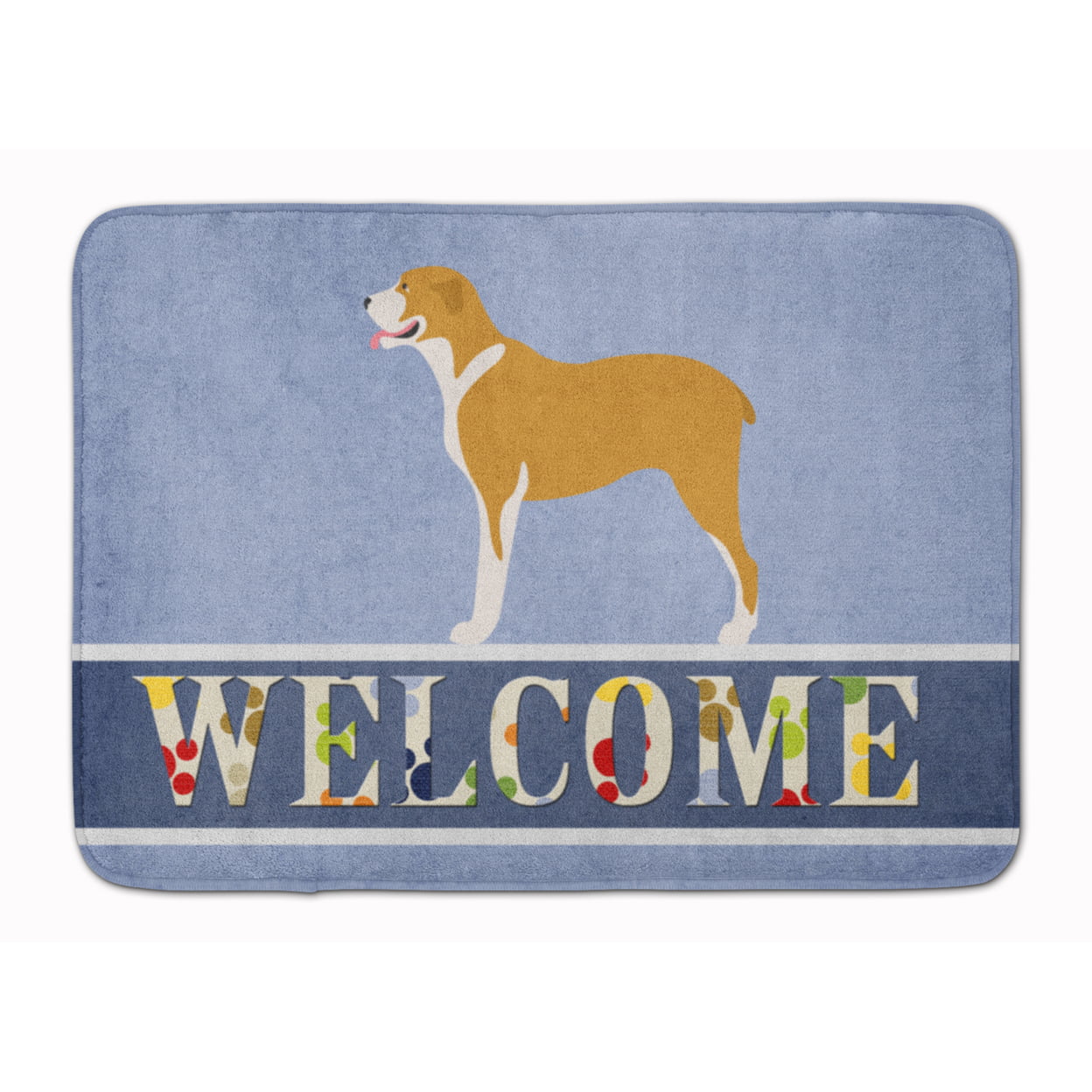 BB8327RUG Belgium Mastiff Welcome Machine Washable Memory Foam Mat