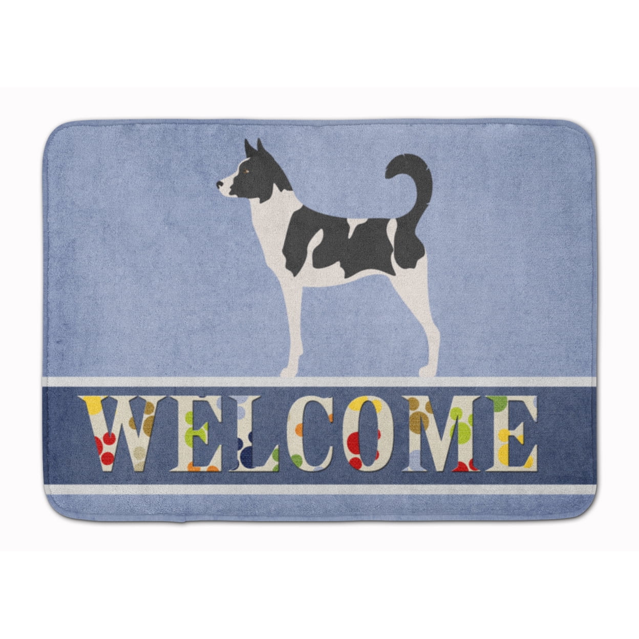 BB8329RUG Canaan Dog Welcome Machine Washable Memory Foam Mat