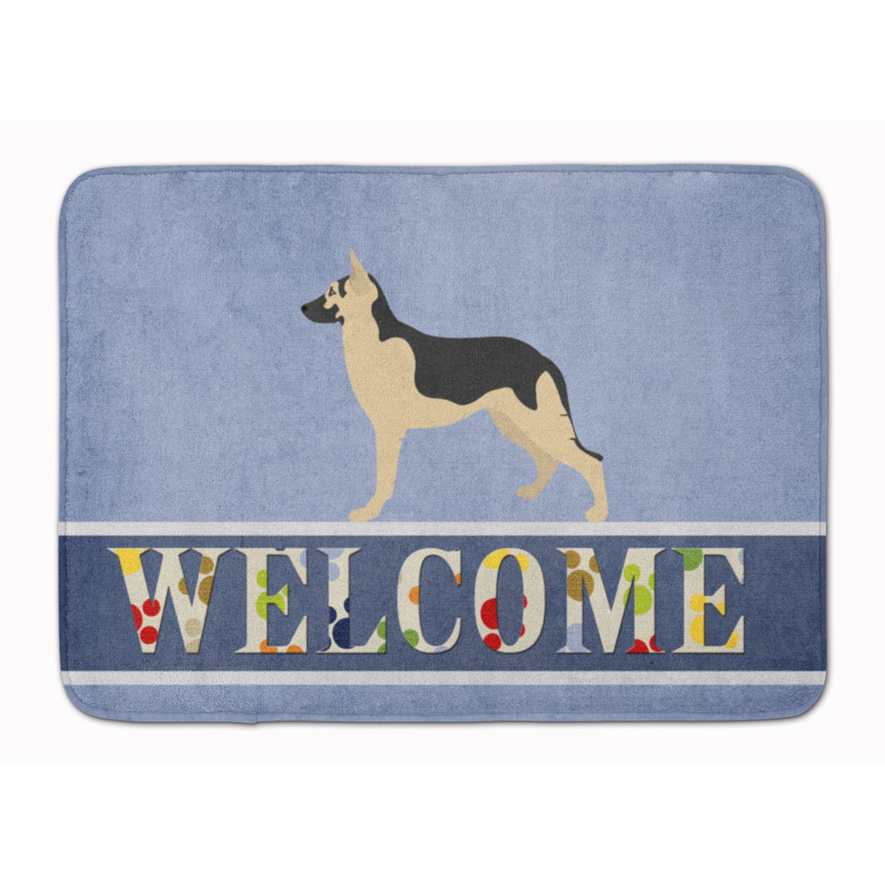 BB8330RUG German Shepherd Welcome Machine Washable Memory Foam Mat