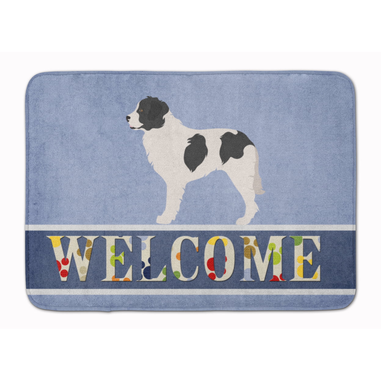 BB8331RUG Landseer Welcome Machine Washable Memory Foam Mat