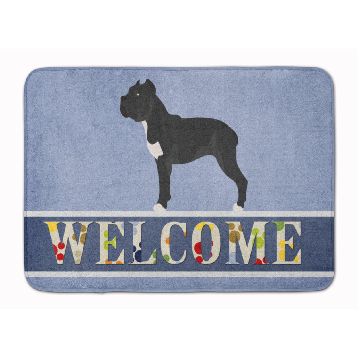 BB8345RUG Cane Corso Welcome Machine Washable Memory Foam Mat