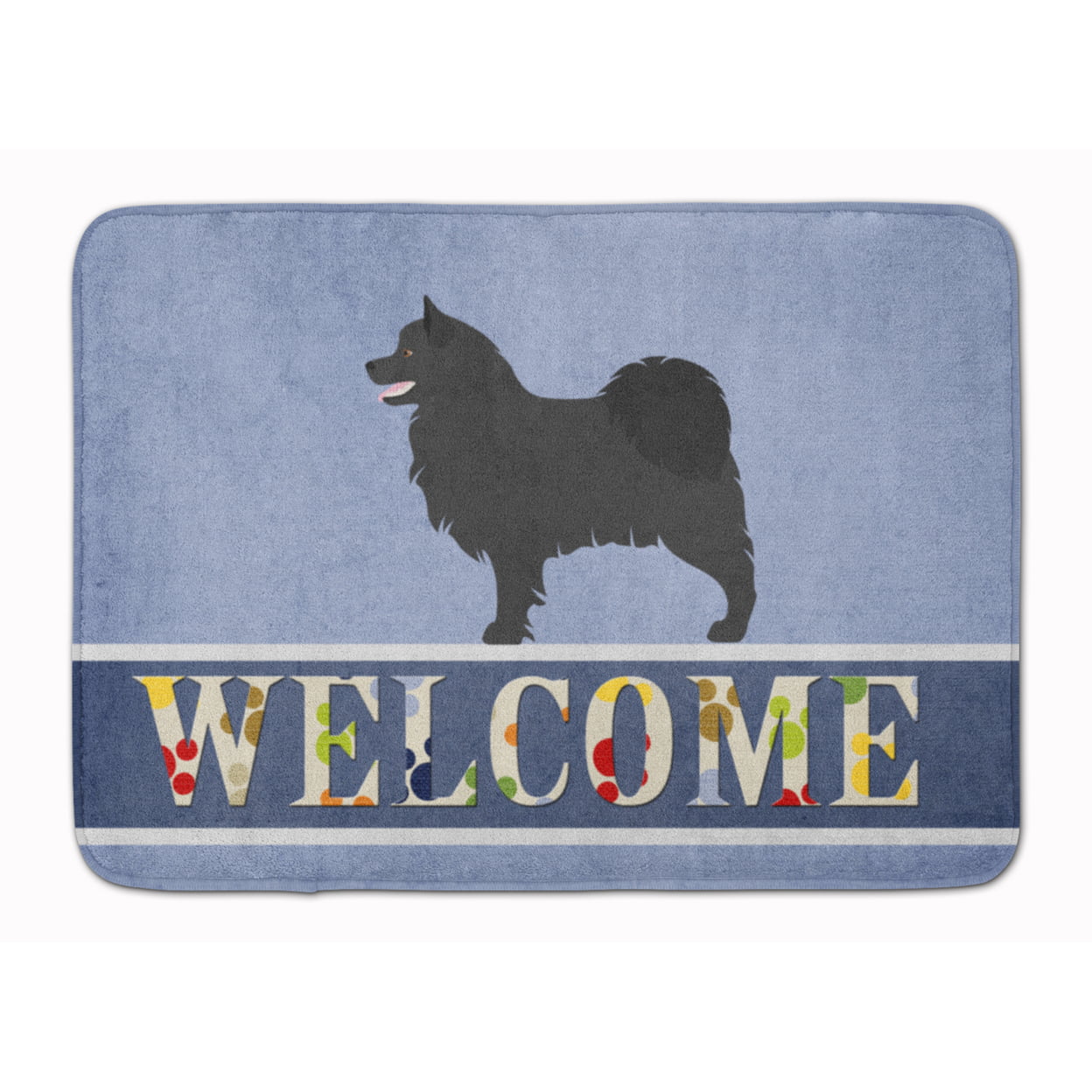 BB8347RUG Swedish Lapphund Welcome Machine Washable Memory Foam Mat