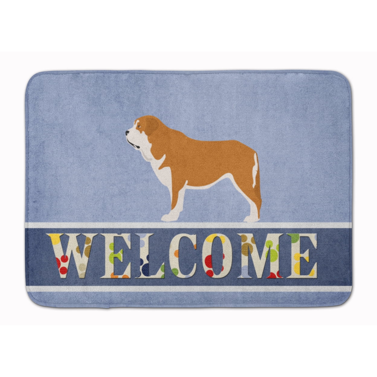 BB8349RUG Mastin Epanol Spanish Mastiff Machine Washable Memory Foam Mat